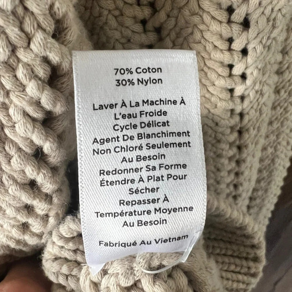 Haven Well Within Open Stitch Cardigan Button Down Sweater Fawn Size XL EUC - Picture 8 of 8
